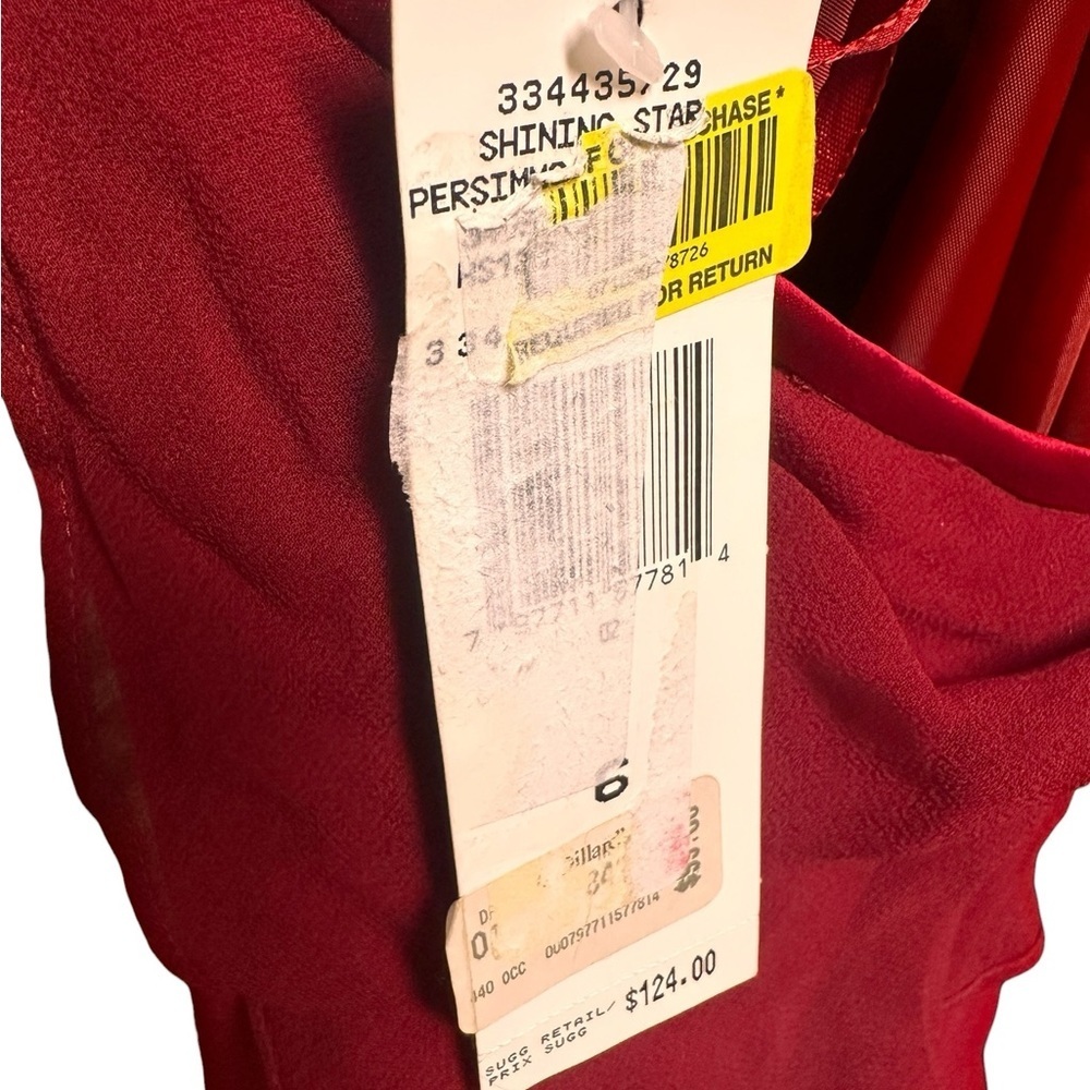 NWT Silk Trim Dress Jones New York Red 1990s Size 6 Sheath - Picture 12 of 12